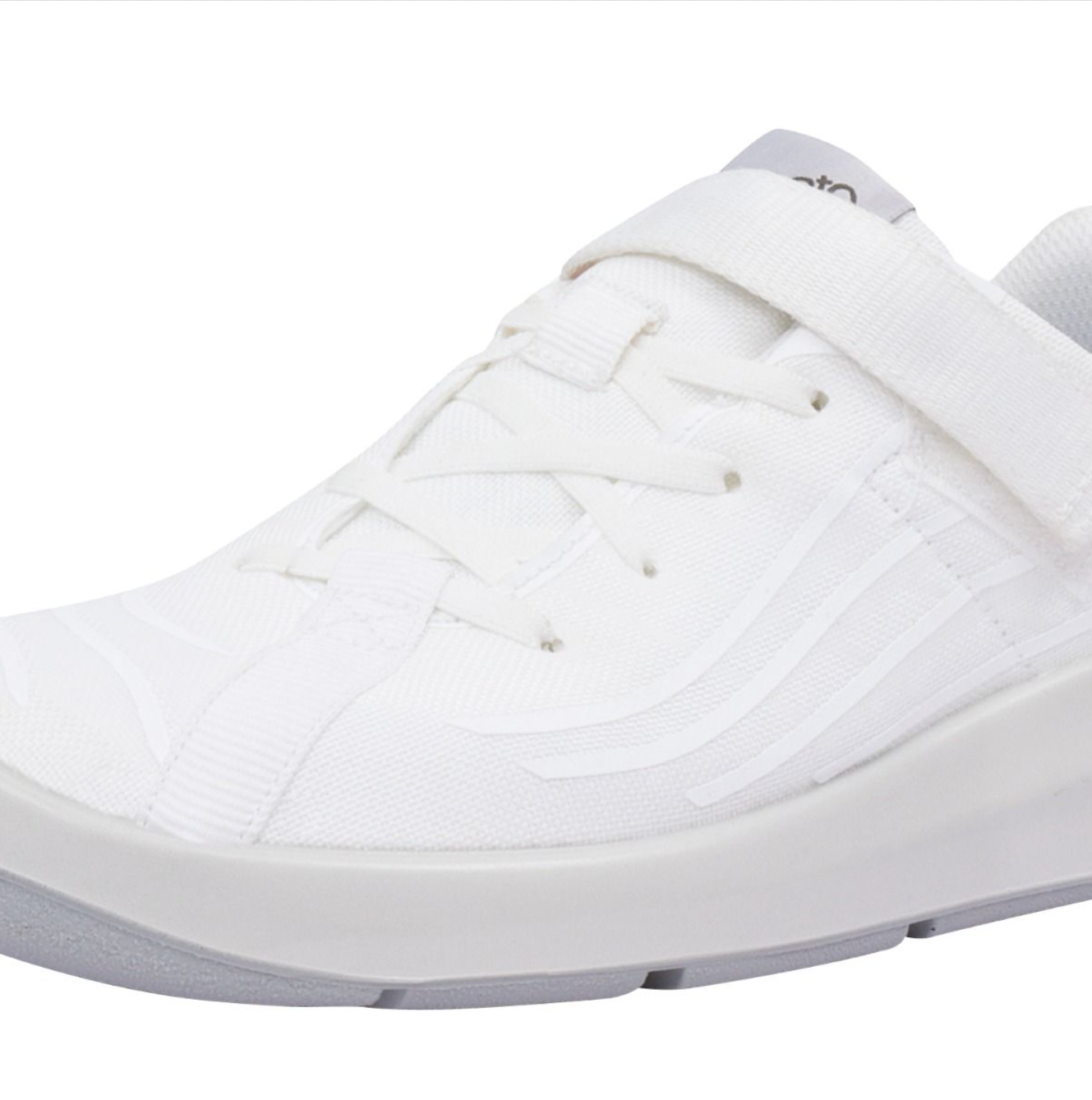 Plaeto Kid - Nova Unisex School Shoes (Velcro) - UK 1 To UK 4 - EU 33 To EU 36.5 - White