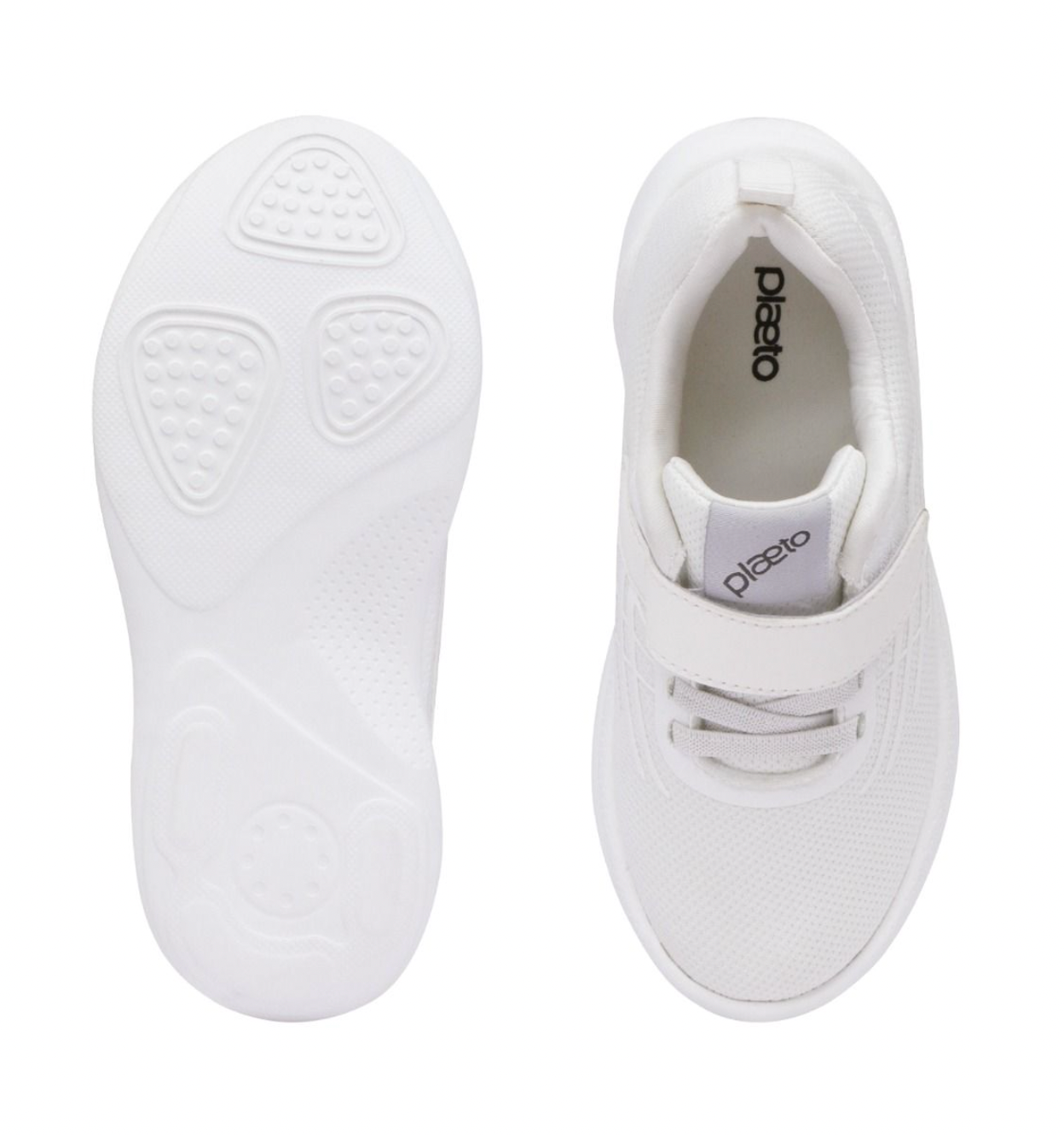 Plaeto Toddler - Nova Unisex School Shoes (Velcro) - UK 7C To UK 13C - EU 24 To EU 31.5 - White