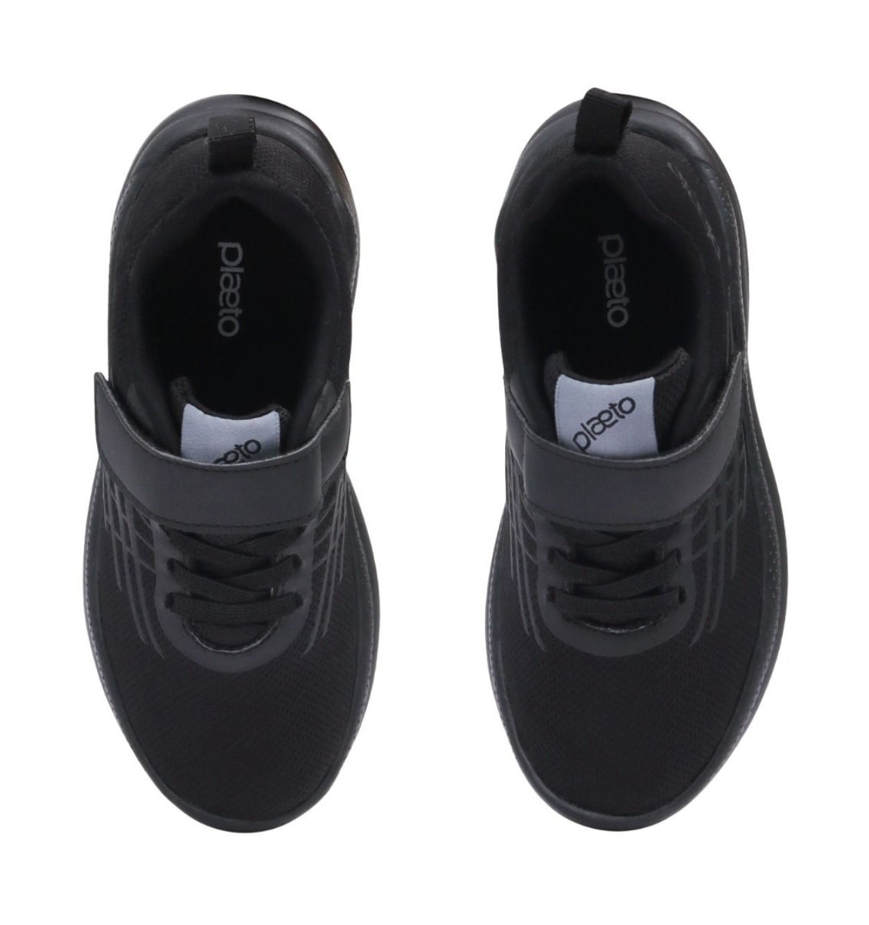 Plaeto Toddler - Nova Unisex School Shoes (Velcro) - UK 7C To UK 13C - EU 24 To EU 31.5 Black