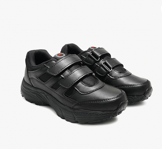 Asian - EXPO casual & Sneaker Welcro School Shoe - Black | Extra Max Cushion Lightweight Sports Shoes for Men's & Boy's