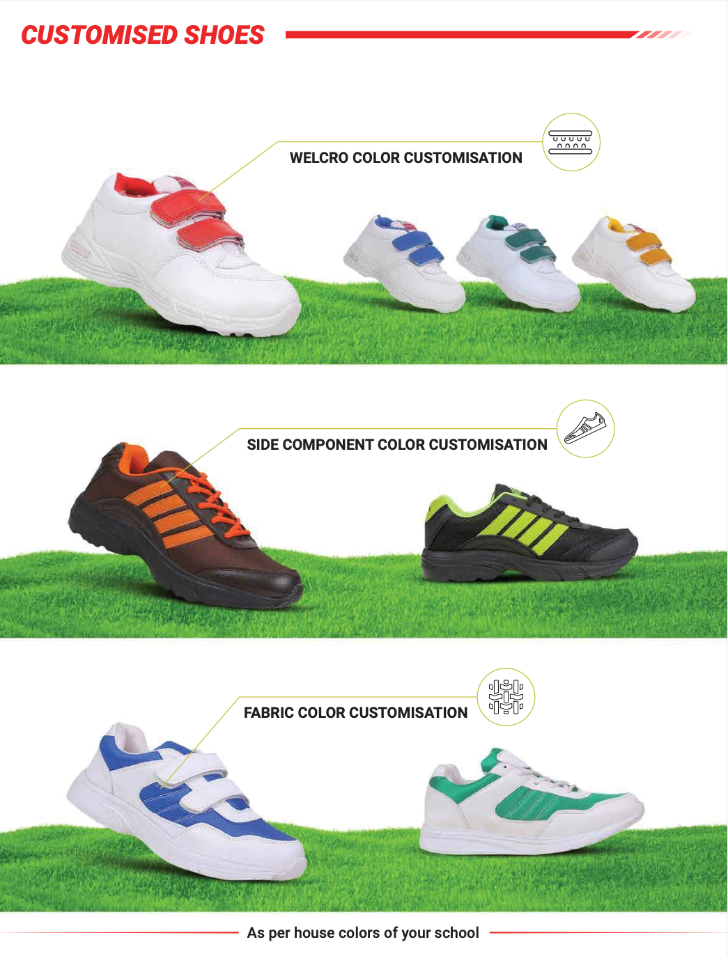 Asian - Wisdom-08 Velcro Shoe - White with yellow straps (Customisation Available)